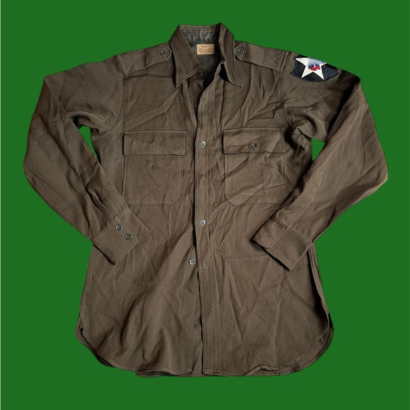 True Vintage WWII Jayson Made in USA Military Shirt - Picture 1 of 8